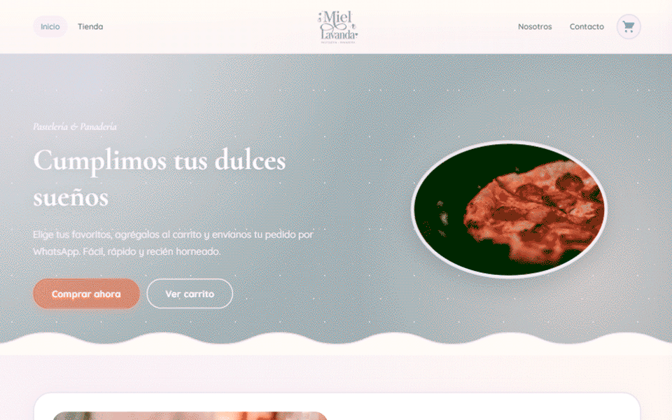 Demo Miel Lavanda — tienda de pastelería